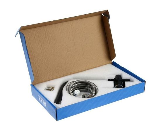 Смеситель для кухни ZEIN Z1303 однорычажный, с выходом для питьевой воды, латунь, черный 5799986 – изображение 6