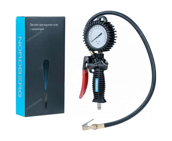 Пистолет для подкачки колес с жидкостным манометром NORDBERG Ti62 