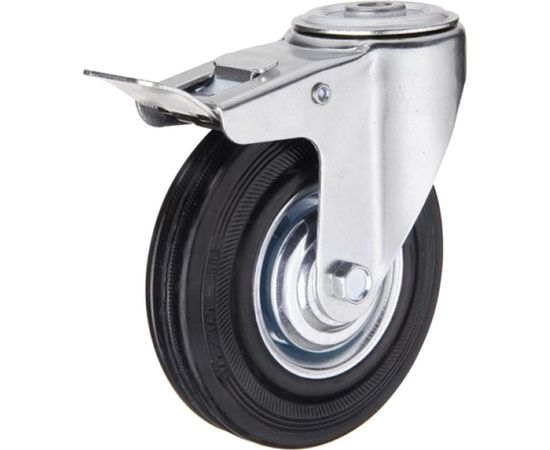 Колесо промышленное поворотное под болт с тормозом SCHB93 75 мм MFK-TORG 4005075 