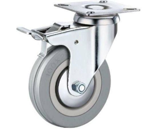 Аппаратное колесо поворотное с тормозом SCgb 42 (100 мм; 80 кг) А5 1000071 