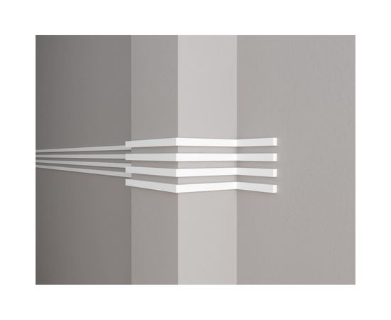 Стеновой молдинг Decor-Dizayn ударопрочный влагостойкий под покраску 20Х10Х2000 мм DD610 