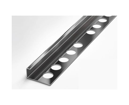 Профиль для плитки ЛУКА из нержавеющей стали 10 мм, 2.7 м, полированный УТ000039169 