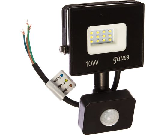 Светодиодный прожектор Gauss Elementary LED 10W 700lm IP65 6500К SQ628511310 