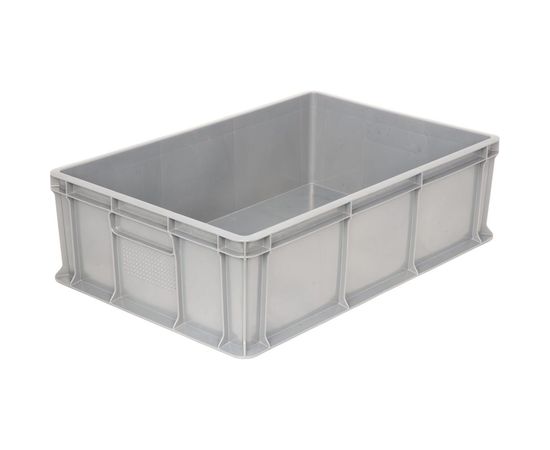 Ящик Тара.ру п/э 600х400х180 мм, сплошной, без ручек, серый, морозостойкий 16420 