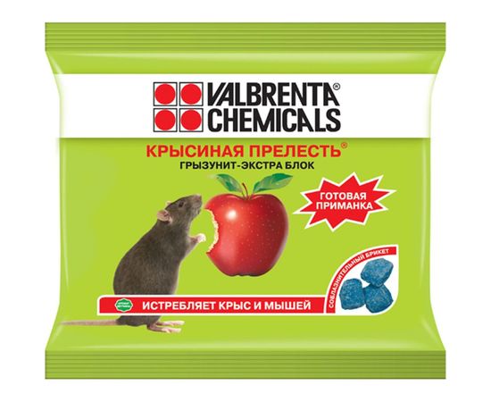 Средство от грызунов ALT Крысиная прелесть, восковой брикет, аромат ветчина, 100г 4607060891188 