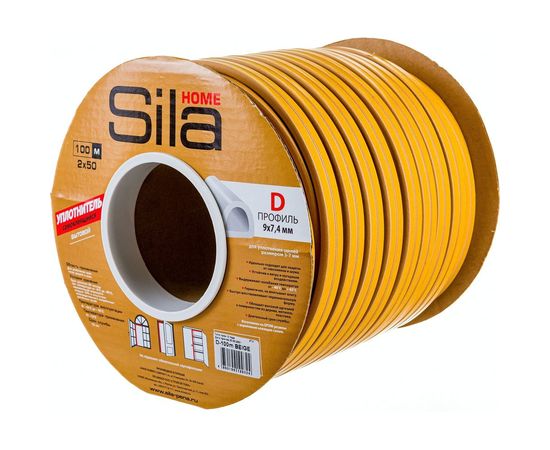 Самоклеящийся уплотнитель Sila D100, 9х7,4 мм, бежевый (S) 1DX 