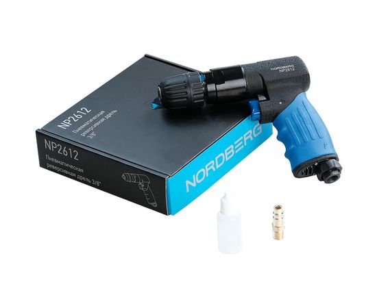 Реверсивная пневмодрель NORDBERG сверла до 10 мм NP2612 
