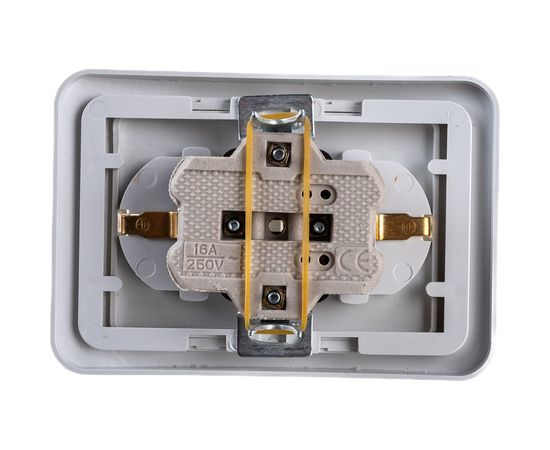 Двойная розетка IN HOME с заземлением CLASSICO белая 2128 4680005959921 – изображение 2