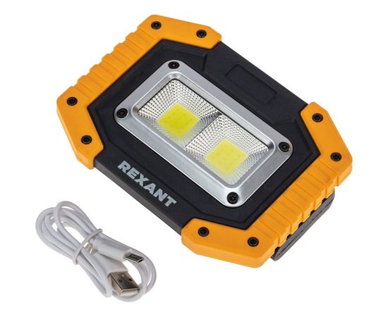 Аккумуляторный светодиодный противоударный прожектор REXANT 20 Вт с power bank 18650x2 75-1700 – изображение 2