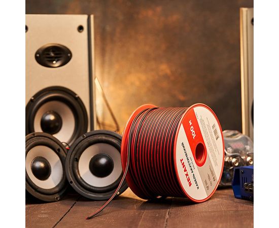 Акустический кабель REXANT ШВПМ 2х0,75 кв.мм, красно-черный, бухта 100 м 01-6104-3 – изображение 2