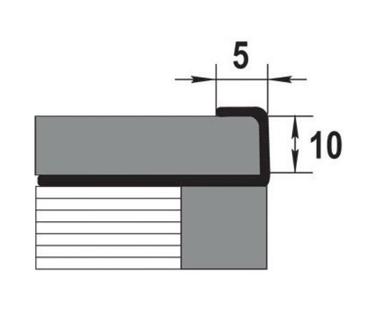 Профиль для плитки ЛУКА из нержавеющей стали 10 мм, 2.7 м, полированный УТ000039169 – изображение 2