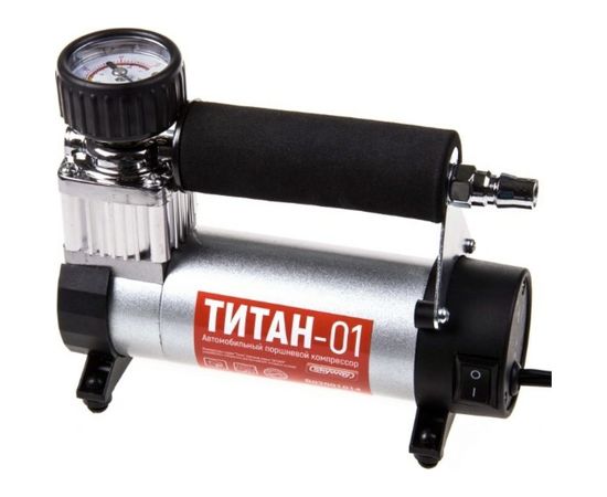 Металлический компрессор 30л/мин в прикуриватель + с крокодилами SKYWAY ТИТАН-01 S02001014 – изображение 2