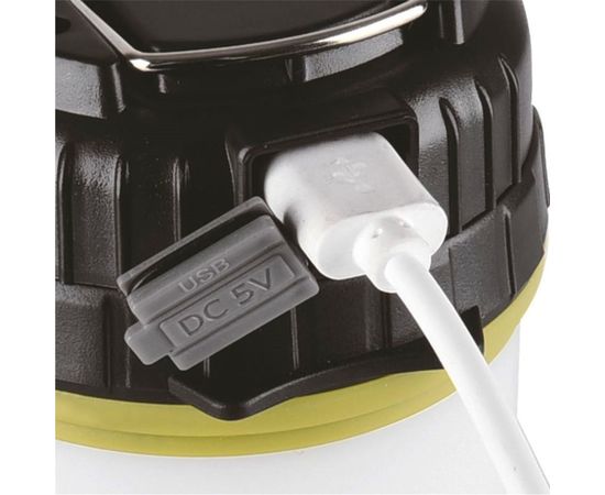 Фонарь Camelion LED5124 аккумуляторный, черный/зеленый, USB2.0, Micro USB, Powerbank, 5Вт, 4,4 А-ч, пластик, коробка 14671 – изображение 3