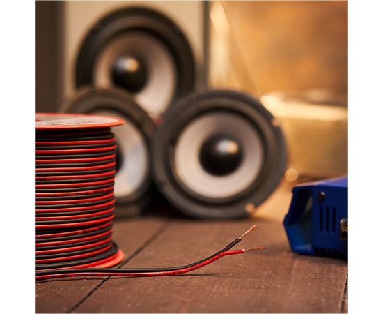 Акустический кабель REXANT ШВПМ 2х0,75 кв.мм, красно-черный, бухта 100 м 01-6104-3 – изображение 4