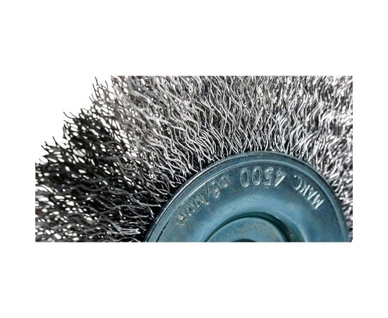Щетка дисковая ПРОФЕССИОНАЛ (100 мм; 0.3 мм; витая стальная проволока) для дрели ЗУБР 35198-100_z02 – изображение 4