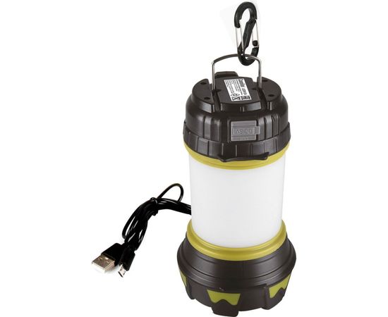 Фонарь Camelion LED5124 аккумуляторный, черный/зеленый, USB2.0, Micro USB, Powerbank, 5Вт, 4,4 А-ч, пластик, коробка 14671 – изображение 4