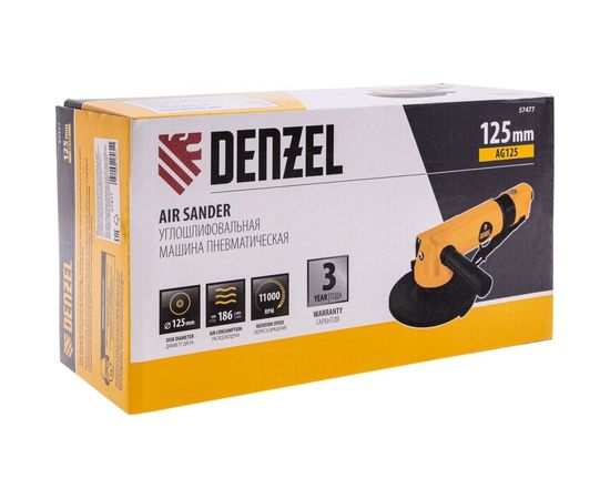 Пневматическая углошлифовальная машина Denzel AG125 57477 – изображение 7