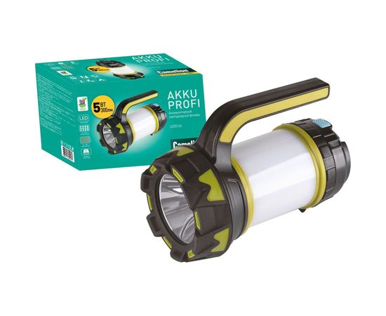 Фонарь Camelion LED5124 аккумуляторный, черный/зеленый, USB2.0, Micro USB, Powerbank, 5Вт, 4,4 А-ч, пластик, коробка 14671 – изображение 8