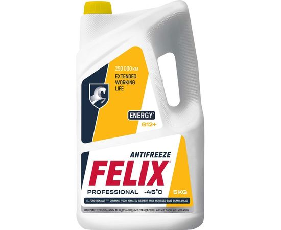 Антифриз FELIX ENERGY-45 5 кг, желтый 430206027 