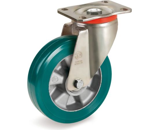 Колесо с вращающейся опорой и пластиной крепления (200 мм; 700 кг) Tellure rota 627516 