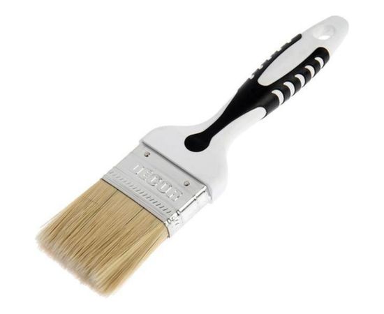 Кисть DECOR Black White универсальная 35х15мм, светлая смешанная щетина, 2К ручка 880-035 