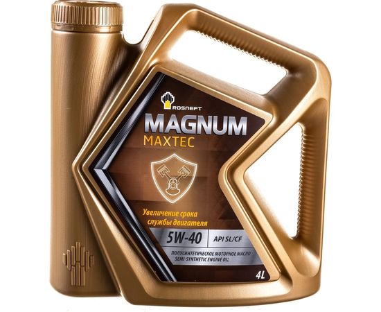 Моторное масло РОСНЕФТЬ Magnum Maxtec 5W-40 SL-CF п-синт. кан. 4 л 40814642 