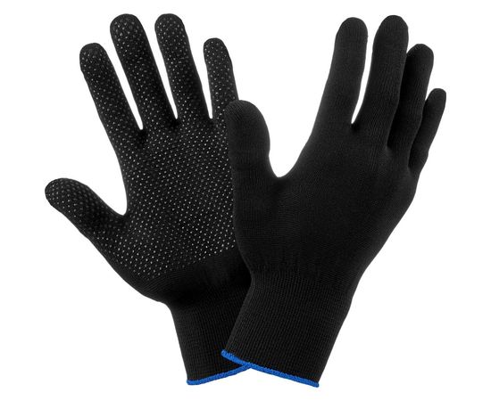Нейлоновые перчатки Фабрика перчаток с ПВХ 15 класс черные Н-15-ЧЕР-(S-L) 