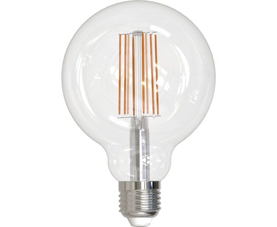 Светодиодная лампа Uniel LED-G95-15W/3000K/E27/CL PLS02WH. Форма шар, прозрачная. UL-00004864 