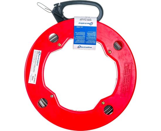 Стальной зонд для протяжки кабеля Electraline большой 50м, 3x1,3мм 61061 