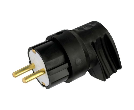 Вилка Bylectrica штепсельная с заземляющим контактом каучук, В16-416 