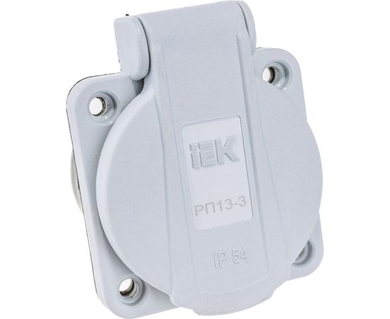 Панельная розетка IEK MAGNUM SCHUKO РП13-3, IP54, серый PSN71-016-3-2-54-K03 