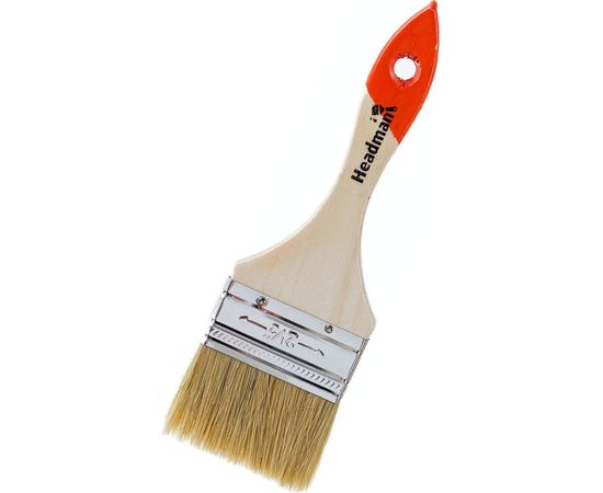 Кисть HEADMAN малярная плоская ""Бейсик"" натуральная щетина 2,5 д. 63 мм 682-005 