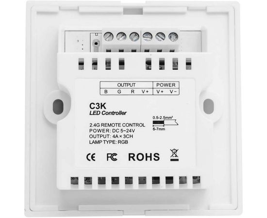 Контроллер Apeyron 12В/24В, 144Вт/288 Вт, встраиваемый, с диммером, ручка регулировки 04-14 – изображение 2