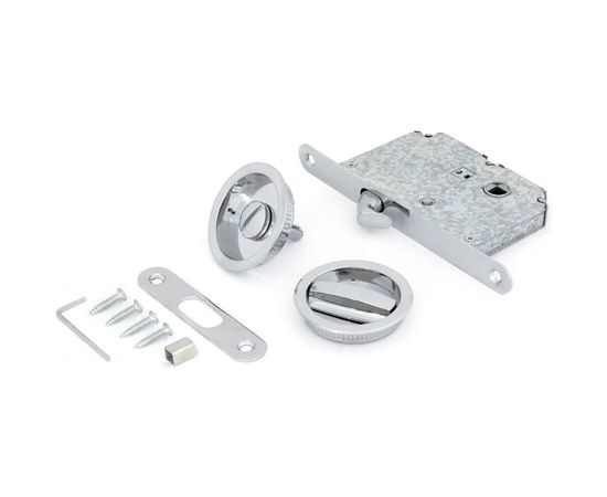 Ручка с замком для раздвижных дверей Palladium 03 BK CP 11948 – изображение 2