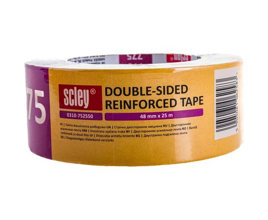 Двухсторонняя усиленная лента SCLEY серия 775, 48 мм х 25 м 0310-752550 – изображение 2