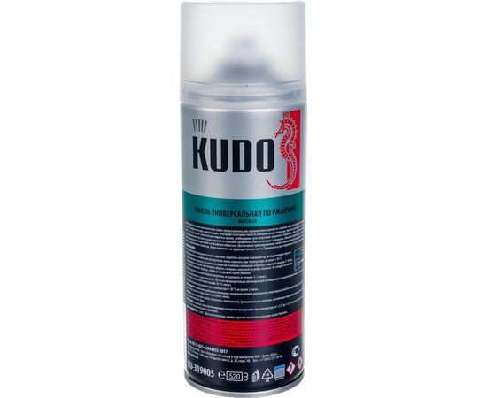 Грунт-эмаль по ржавчине KUDO черная RAL 9005 11601409 – изображение 2