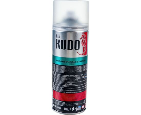 Грунт-эмаль по ржавчине KUDO черная RAL 9005 11601409 – изображение 4