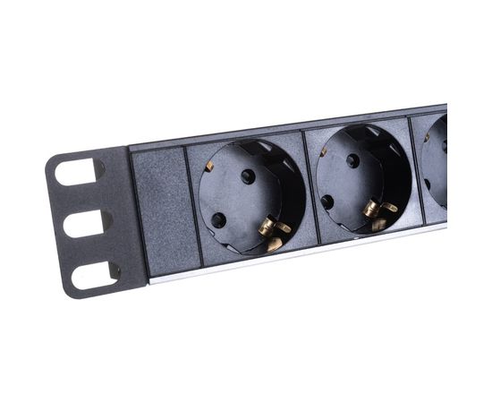 Блок электрических розеток TLK вертикальный, металлический корпус TLК-PSC12-MD-01-BK – изображение 4