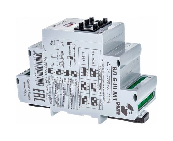 Реле времени Реле и Автоматика, ВЛ-6-III M1 0,1с-999ч, 24-220В 50Гц, пост A8222-34126114 – изображение 4