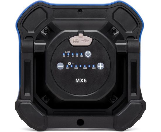 Аккумуляторный фонарь TopOn LED 50 Вт 5000 лм 14.6 В 4.0 Ач 58.4 Втч Синий TOP-MX5B – изображение 4