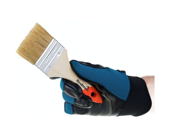 Кисть HEADMAN малярная плоская ""Бейсик"" натуральная щетина 2,5 д. 63 мм 682-005 – изображение 4