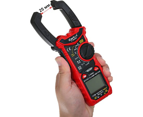 Токовые клещи iCartool 6000 отсчетов, True RMS, LowZ, DCA ZERO IC-M206D – изображение 6