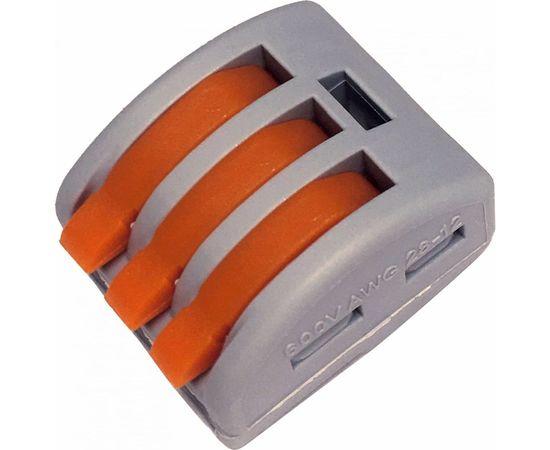 Универсальная 3-х проводная клемма ELECTROVOLT 222-413 20 шт/упаковка EV-B222-413_20 