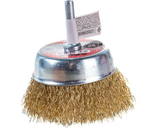 Чашечная корщетка для дрели Курс со шпилькой 75 мм 38467 