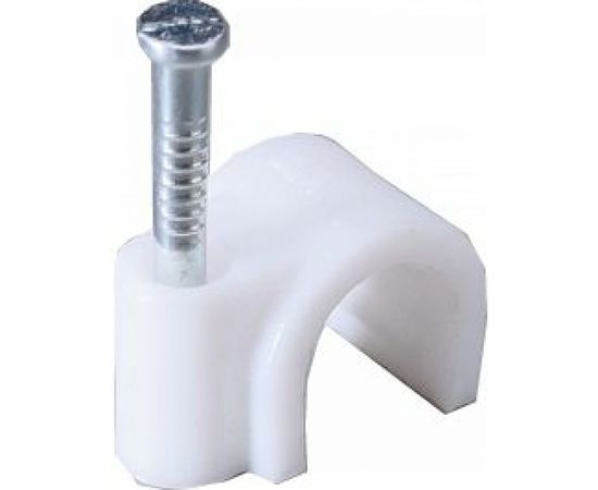 Пластиковая круглая скоба с гвоздем FORTISFLEX СПК 7 50шт 50025 