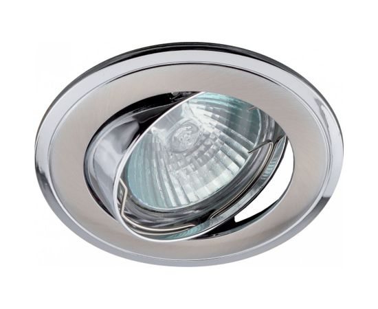 Светильник ЭРА KL22 А SN/CH литой пов. двойной контур MR16,12V/220V, 50W сатин никель/хром C0043709 