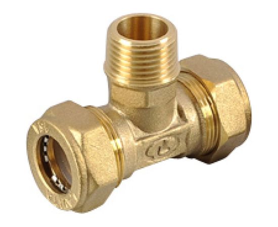 Тройник Lavita труба-нар. резьба-труба T/S M 15х1/2х15 