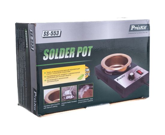 Ванна для лужения ProsKit SS-553B 80мм, глубина 40мм 250Вт С00037136 