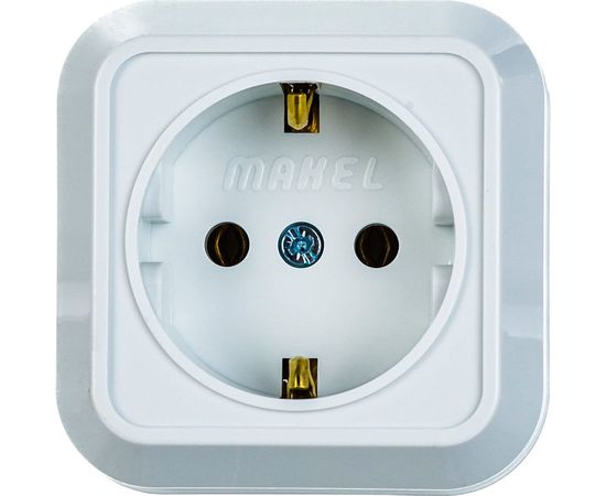Розетка с заземлением, белая Makel 45108 
