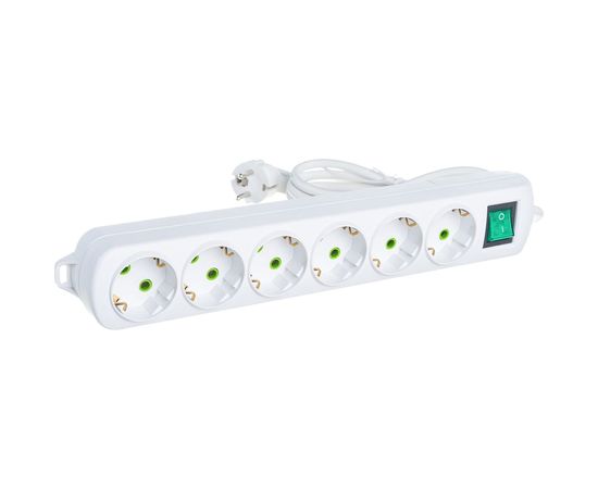 Удлинитель Lezard LETITIA с/з 6 входов 2 метра с выключателем 721-0602-602 